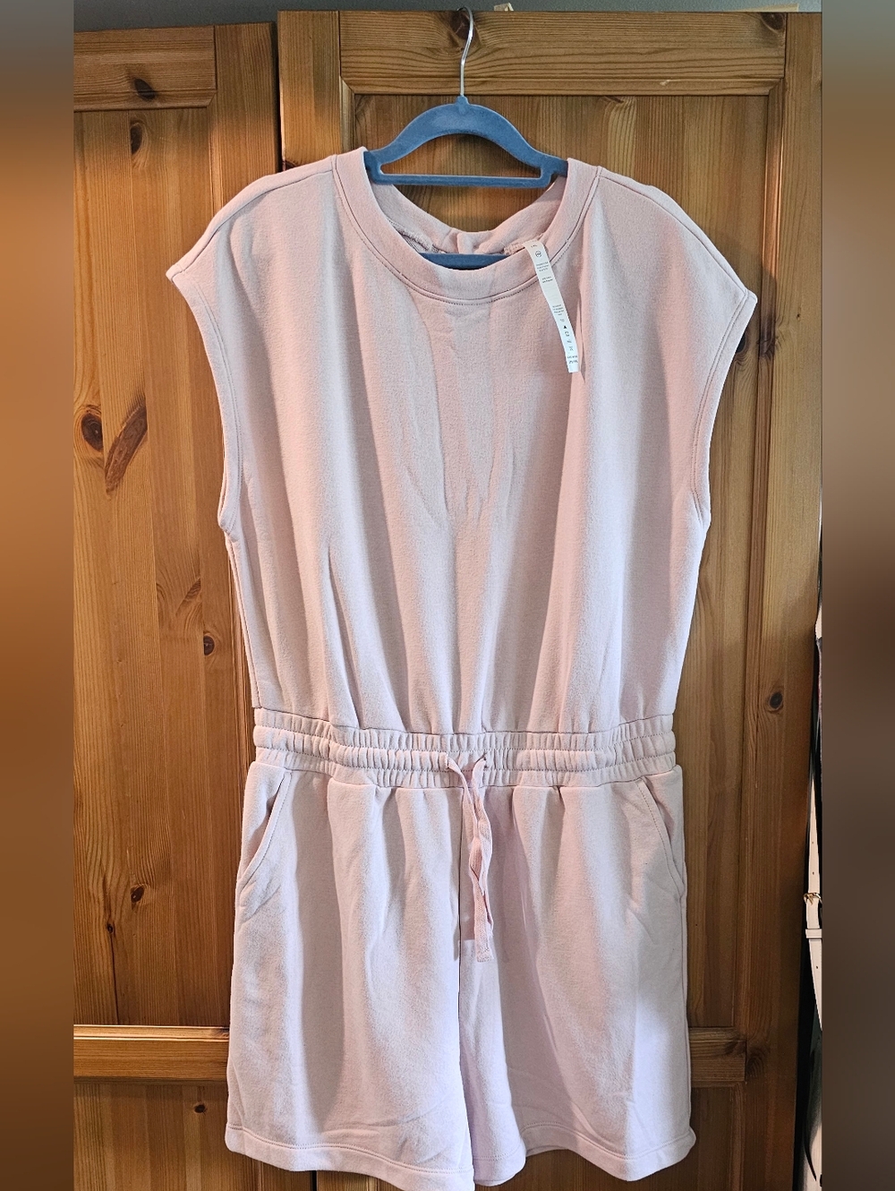 Womans Plus Size 1XL Pink Sleeveless One-Piece Romper